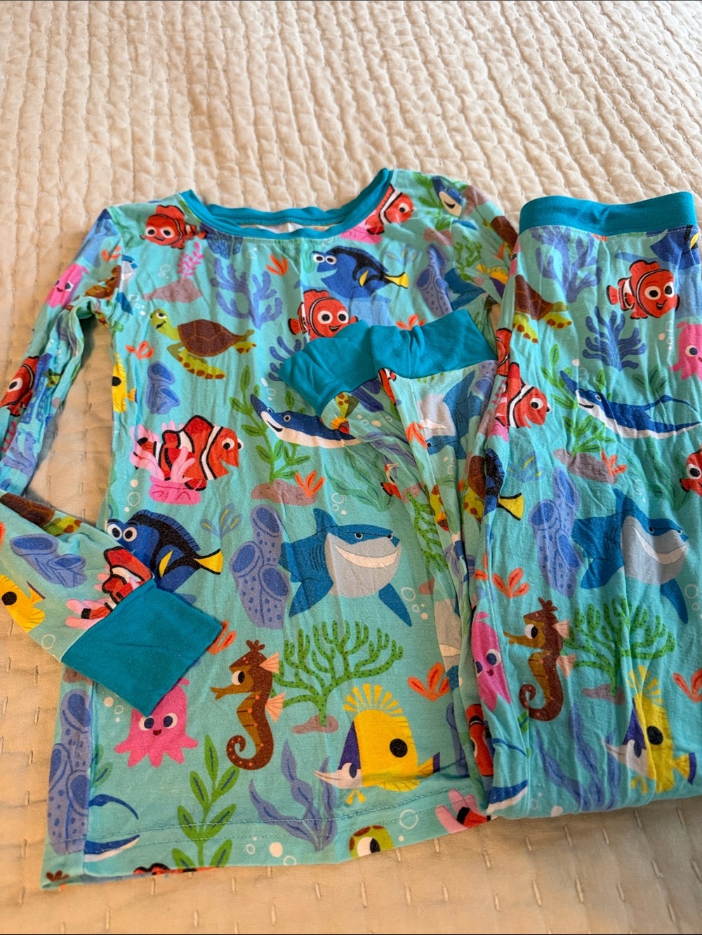 Kids' Finding Nemo Long Sleeve Pajama Set - Teal